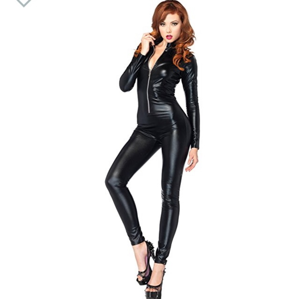 Faux Leather Catsuit